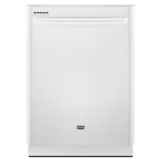 Maytag 57 Decibel Built in Dishwasher with Hard Food Disposer (White) (Common 24 in; Actual 23.875 in) ENERGY STAR