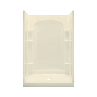 Sterling Ensemble 75.75 in H x 48 in W x 34 in L Almond Polystyrene Wall 4 Piece Alcove Shower Kit