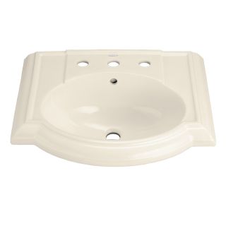 KOHLER Devonshire 24.125 in L x 19.75 in W Almond Vitreous China Oval Pedestal Sink Top
