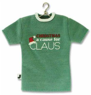 EK Success Mini T Shirt Embellishment A CAUSE FOR CLAUS (Christmas) For Scrapbooking, Card Making & Craft Projects