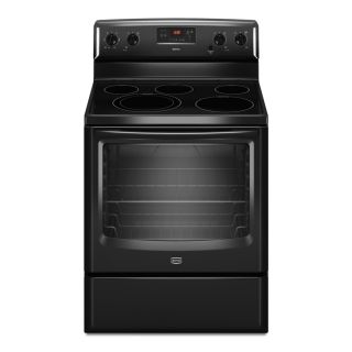 Maytag Smooth Surface Freestanding 5 Element 6.2 cu ft Self Cleaning Electric Range (Black) (Common 30 in; Actual 29.875 in)