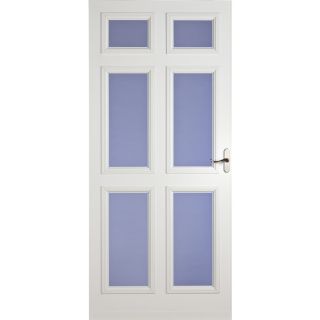 LARSON White Lexington Full View Tempered Glass Storm Door (Common 84 in x 36 in; Actual 81.13 in x 37.56 in)