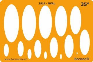 Metric 35 Degrees Ellipse Ellipses Oval Shape Symbols Drafting Drawing Template Stencil   Technical Drawing Templates