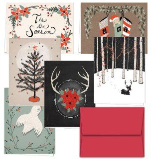 72 Note Cards for $16.99   Vintage Yuletime   72 Note Cards in 6 Different Styles Including Red Envelopes. Health & Personal Care