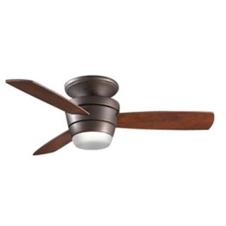 Harbor Breeze Platinum Mazon 44 in Oil Rubbed Bronze Indoor Flush Mount Ceiling Fan with Light Kit and Remote