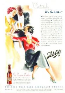 Certainly it's Schlitz Beer negro waiter ad 1934 Entertainment Collectibles