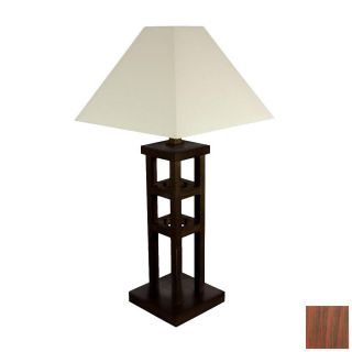 Oriental Furniture 62 in Walnut Indoor Floor Lamp with Paper Shade