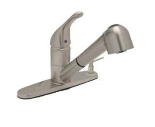 Huntington Satin Nickel 8" Pull Out Kitchen Faucet 8810   Touch On Bathroom Sink Faucets  