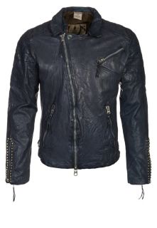 True Religion   Leather jacket   blue