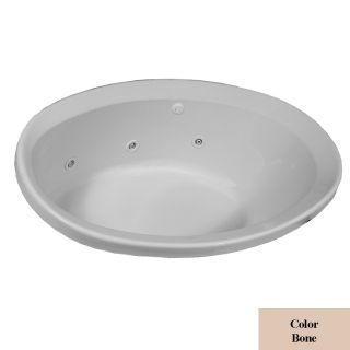 Laurel Mountain Jewel 56 in L x 38 in W x 22.5 in H Bone Acrylic Oval Drop In Whirlpool Tub and Air Bath