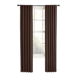 Style Selections Bernard 84 in L Solid Dark Brown Back Tab Curtain Panel