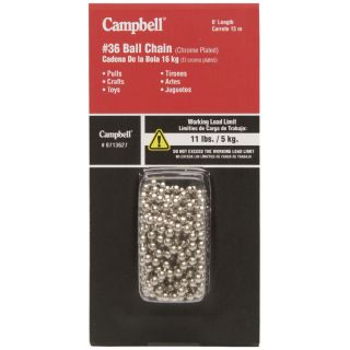 Campbell Commercial 6 ft Weldless Chrome Metal Chain