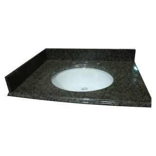 allen + roth 37 in W x 22 in D Spring Green Granite Undermount Single Sink Bathroom Vanity Top
