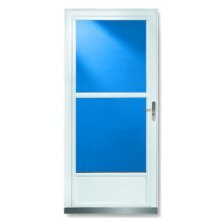 LARSON White Tradewinds Mid View Tempered Glass Storm Door (Common 81 in x 36 in; Actual 80.71 in x 37.56 in)