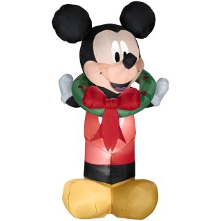 Holiday Living 5.38 ft Inflatable Fabric Christmas Mickey Mouse