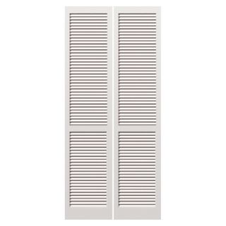 ReliaBilt Louvered Solid Core Pine Bifold Closet Door (Common 80 in x 30 in; Actual 79 in x 29.5 in)