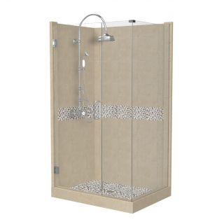 American Bath Factory Java 86 in H x 42 in W x 48 in L Medium with Java Accent Square Corner Shower Kit
