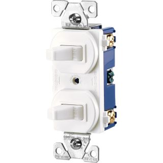 Cooper Wiring Devices 15 Amp White Combination Light Switch