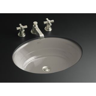 KOHLER Garamond Cashmere Cast Iron Undermount Oval Bathroom Sink
