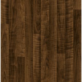 Style Selections 7.6 in W x 4.23 ft L Curly Walnut Embossed Laminate Wood Planks