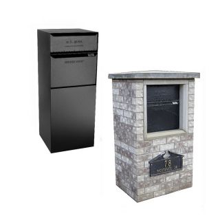 dVault 20 in x 40 in Black Lockable Mailbox