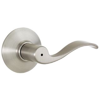 Schlage Accent Satin Nickel Push Button Lock Residential Privacy Door Lever