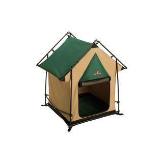 Lucky Dog 2.59 ft x 2.59 ft x 3.92 ft Green and Tan Collapsible Wire and Fabric Pet Crate