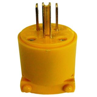 Utilitech 15 AMP 125 Volt Yellow 3 Wire Grounding Plug