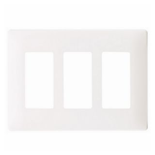 Pass & Seymour/Legrand 3 Gang White Decorator Rocker Thermoplastic Wall Plate
