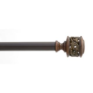 allen + roth 72 in to 144 in Bronze Metal Single Curtain Rod