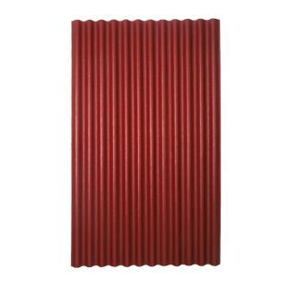 Ondura 79 in x 48 in .125 Gauge Red Corrugated Cellulose Fiber/Asphalt Roof Panel