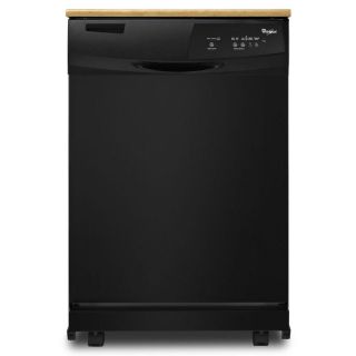Whirlpool 24.125 in 63 Decibel Portable Dishwasher (Black) ENERGY STAR