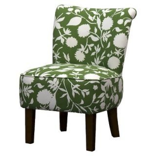 Skyline Upholstered Chair Threshold Rounded Back Chair   Green Floral