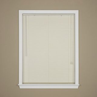 Custom Size Now by Levolor 60 in W x 64 in L Alabaster Vinyl 1 in Slat Room Darkening Mini Blinds