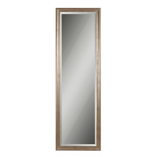 Global Direct 24.25 in x 76.25 in Distressed Silver Leaf Rectangular Framed Wall Mirror