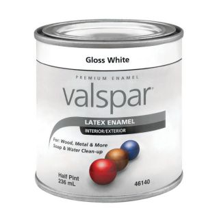 Valspar 8 fl oz Exterior Gloss Gloss White Latex Base Paint