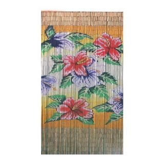 Bamboo 54 80 in L Floral Sheer Curtain