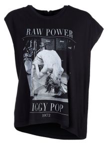 Eleven Paris   IGGY POP RAW   Print T shirt   black