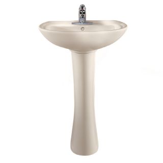 American Standard Cadet 25.25 in L x 21.5 in W Linen Vitreous China Oval Pedestal Sink Top