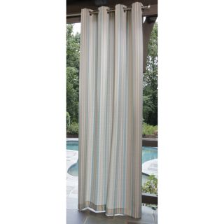 allen + roth 108 Aqua Cream Outdoor Curtain Panel