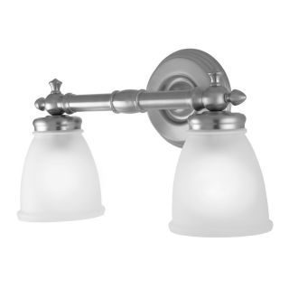 Checkolite International 2 Light Victorian Stainless Steel Bathroom Vanity Light