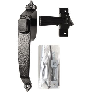 WRIGHT PRODUCTS 3.5 in Black Screen Door and Storm Door Colonial Push Latch