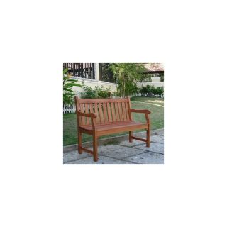 VIFAH 48 in L Painted Wood Patio Bench