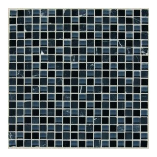 American Olean Legacy Glass Mountain Blend Glass Mosaic Square Indoor/Outdoor Wall Tile (Common 12 in x 12 in; Actual 11.87 in x 11.87 in)