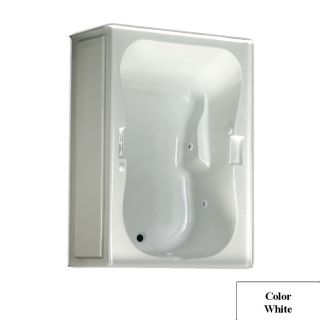 Laurel Mountain Trade Hourglass 59.5 in L x 41.75 in W x 23 in H White Hourglass Air Bath