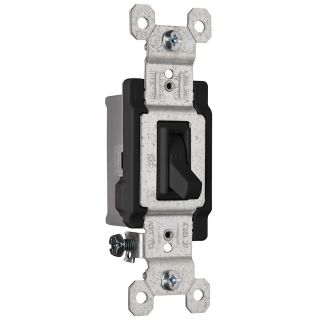 Pass & Seymour/Legrand 15 Amp Black Single Pole Light Switch