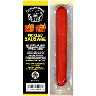 Buffalo Bills 0.88oz Red Hots (24 wrapped pickled sausages per bag   contains no pork)  Grocery & Gourmet Food