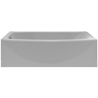American Standard Saver 60 in L x 30 in W x 17 in H Arctic White Acrylic Oval in Rectangle Skirted Bathtub with Left Hand Drain