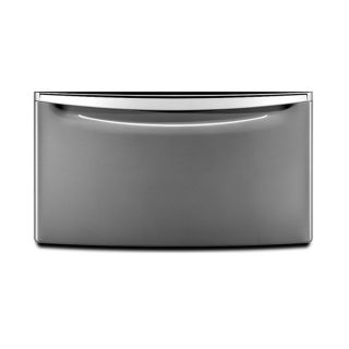 Laundry 1 2 3 15.5 in x 27 in Chrome Laundry Pedestal with Storage Drawer