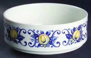 Villeroy & Boch Cadiz Coupe Cereal Bowl, Fine China Dinnerware   Yellow Fruit,Bl
